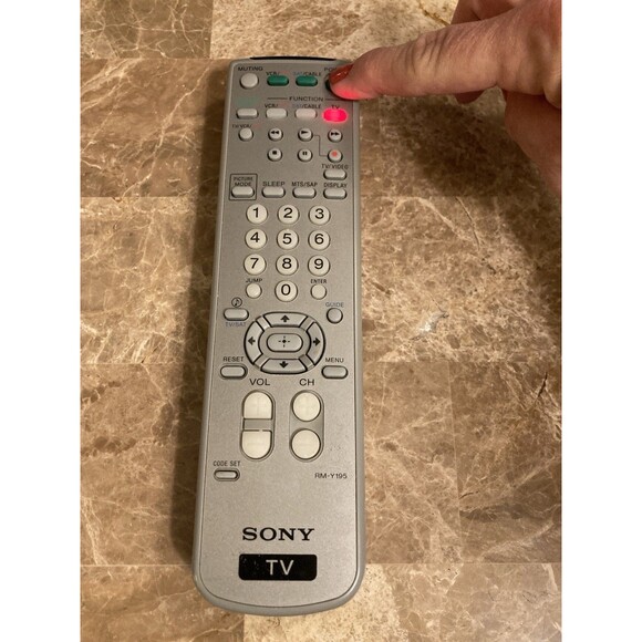 Sony RM-Y195 TV Remote CDPCX53 KV21FA310 KV27FS120l TESTED Works Original - Picture 3 of 7